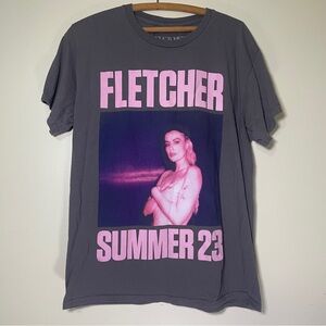 Fletcher Tour T-Shirt Summer 23 Size Large Band Shirt Gray 100% Cotton
